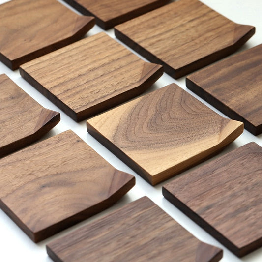 Dessous de verre d'angle pliable en bois pour service à thé