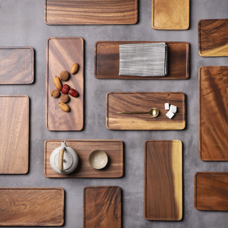 South American Walnut Wooden Serving Tray