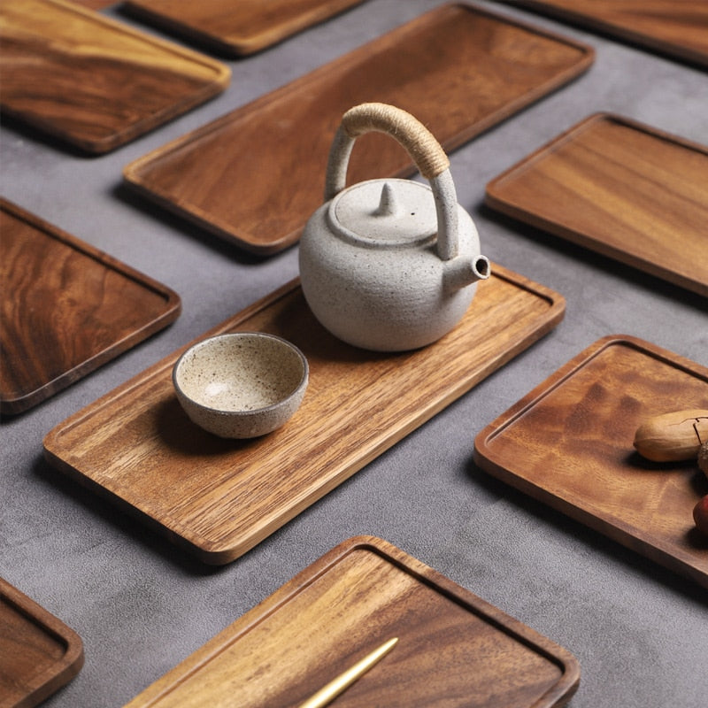 South American Walnut Wooden Serving Tray