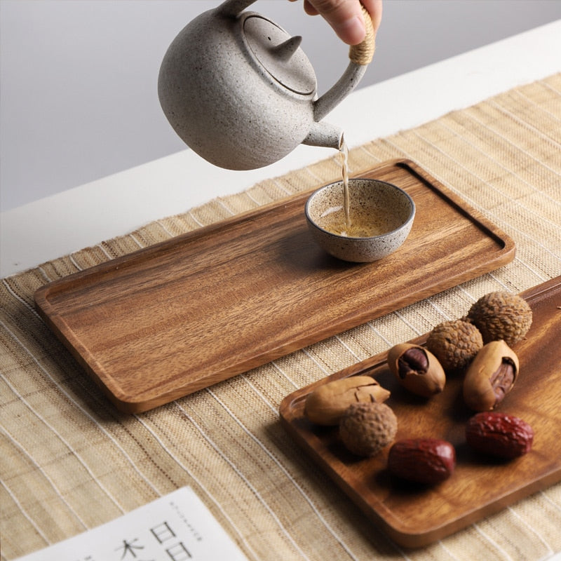 South American Walnut Wooden Serving Tray