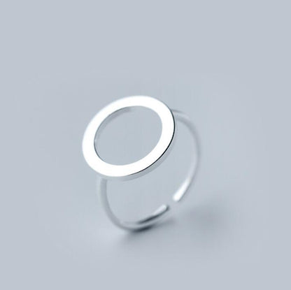 Bague cercle géométrique réglable