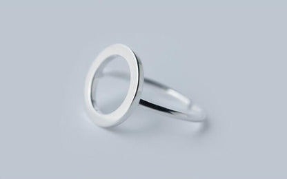 Bague cercle géométrique réglable