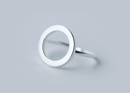 Bague cercle géométrique réglable
