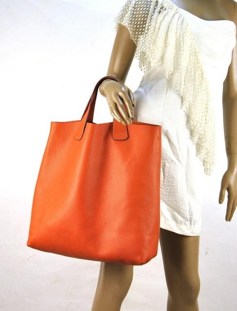 Genuine Soft Leather Tote Handbag