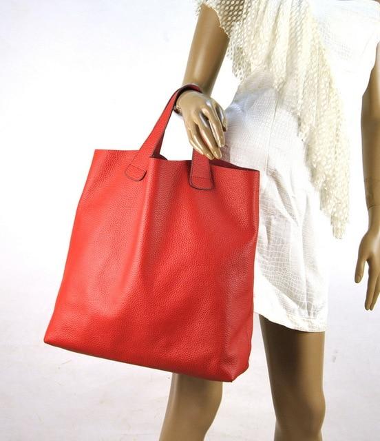 Genuine Soft Leather Tote Handbag