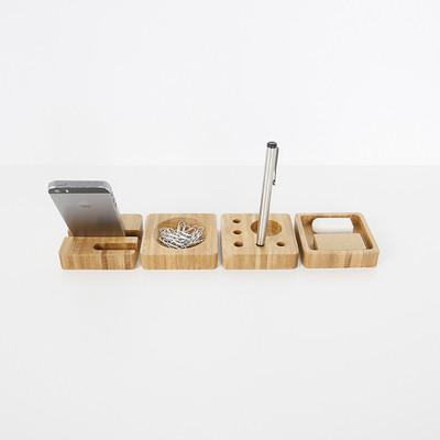 Bamboo Office Desk Organizer