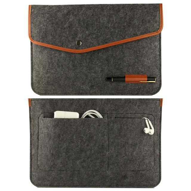 Felt Laptop/Tablet Sleeve with Leather Edges