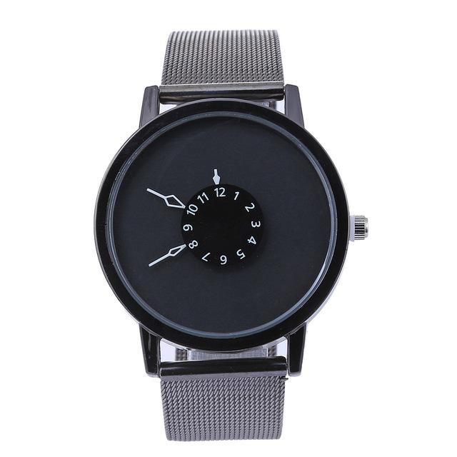 Montre-bracelet minimaliste avec bracelet en métal