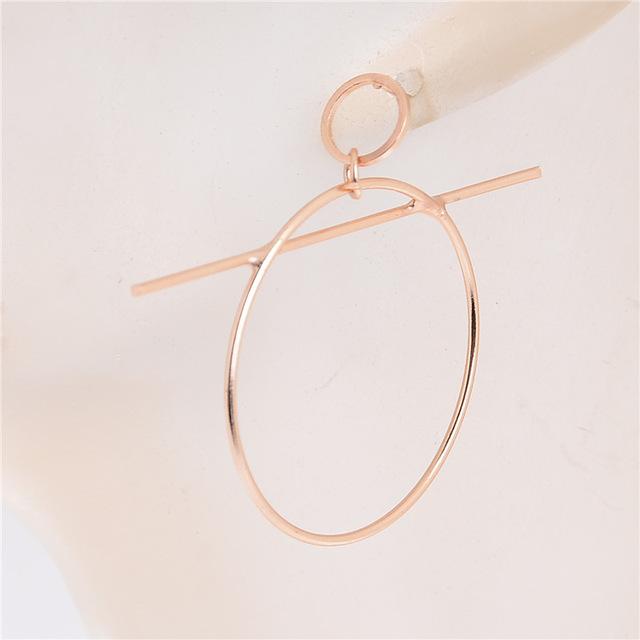 Geometric Hoop and Bar Earrings