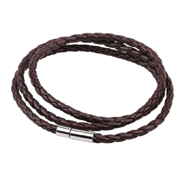 Bracelet en cuir enroulé