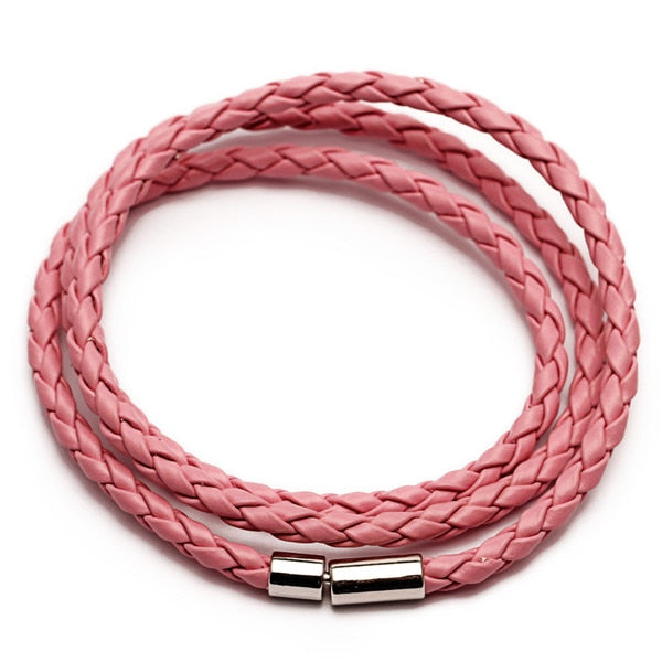 Bracelet en cuir enroulé