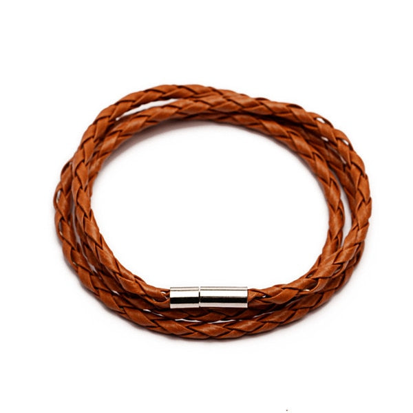 Bracelet en cuir enroulé