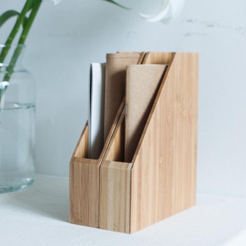 Creative Bamboo Office File Rack Organizer for A4/A5/A6 Paper