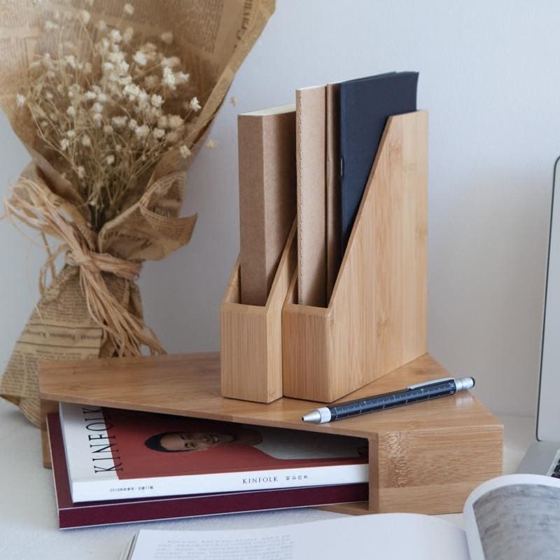 Creative Bamboo Office File Rack Organizer for A4/A5/A6 Paper