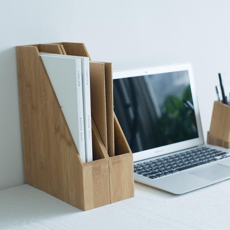 Creative Bamboo Office File Rack Organizer for A4/A5/A6 Paper