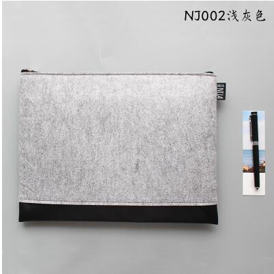 Wool felt Zipper File Folder