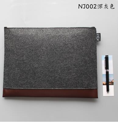 Wool felt Zipper File Folder