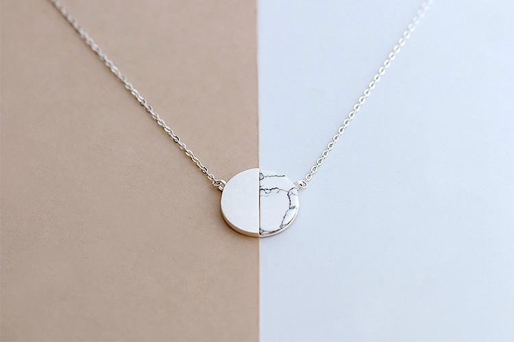 Round Marble Necklace