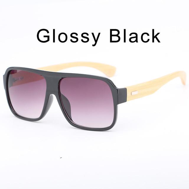Lunettes de soleil en bambou à dessus plat HDCRAFTER