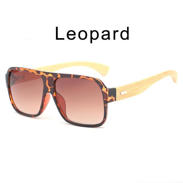 Lunettes de soleil en bambou à dessus plat HDCRAFTER