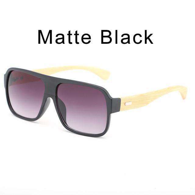 Lunettes de soleil en bambou à dessus plat HDCRAFTER