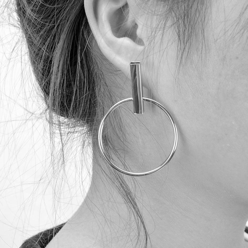 Boucles d'oreilles géométriques en métal