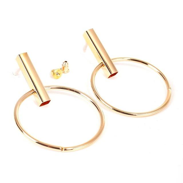 Boucles d'oreilles géométriques en métal