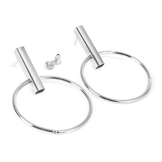 Boucles d'oreilles géométriques en métal
