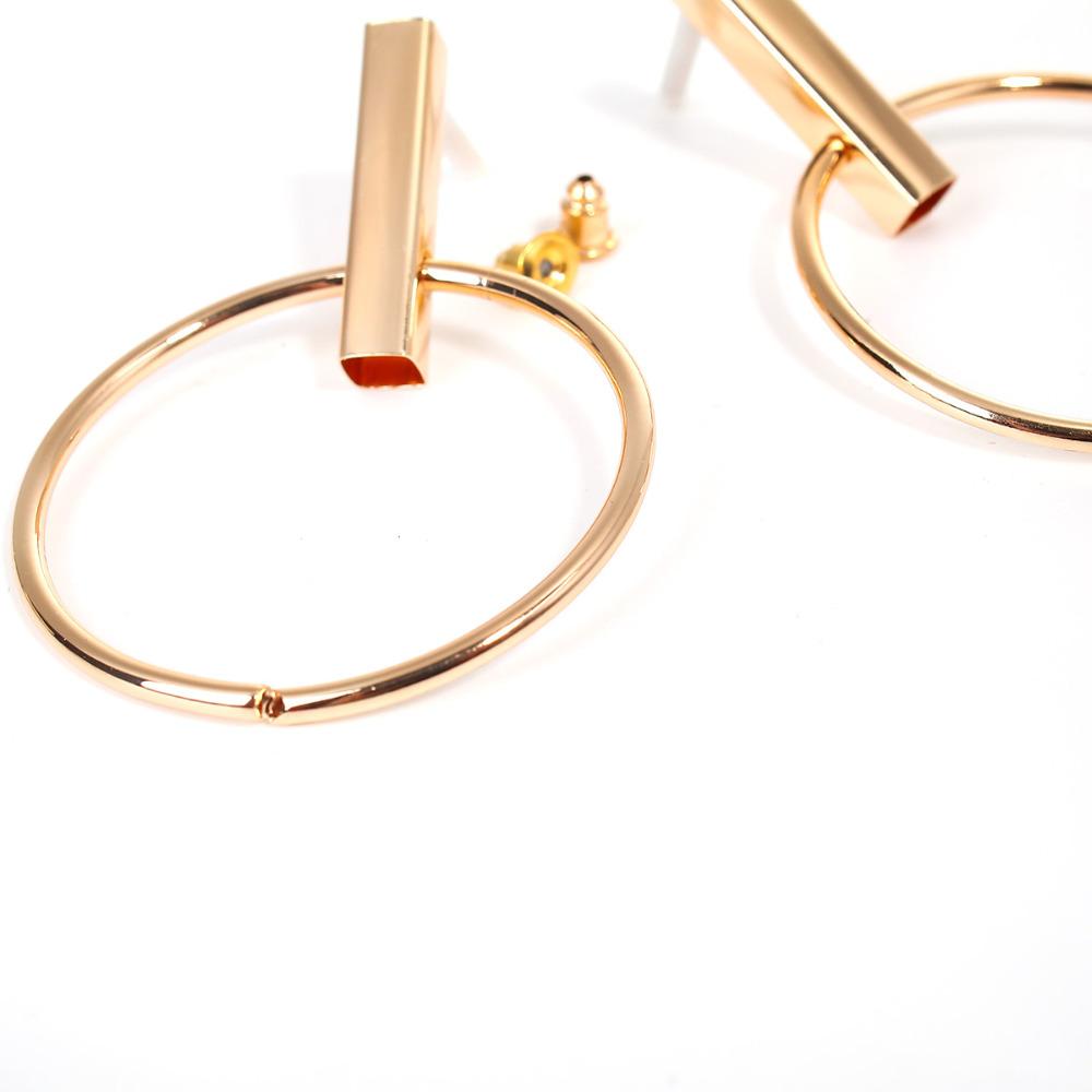 Boucles d'oreilles géométriques en métal