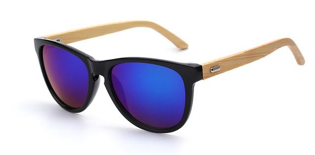 Oval Shape Bamboo Sunglasses