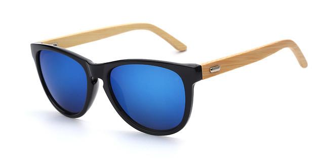 Lunettes de soleil ovales en bambou