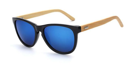 Lunettes de soleil ovales en bambou