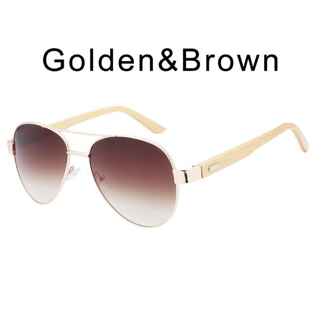 Lunettes de soleil Pilot en bambou