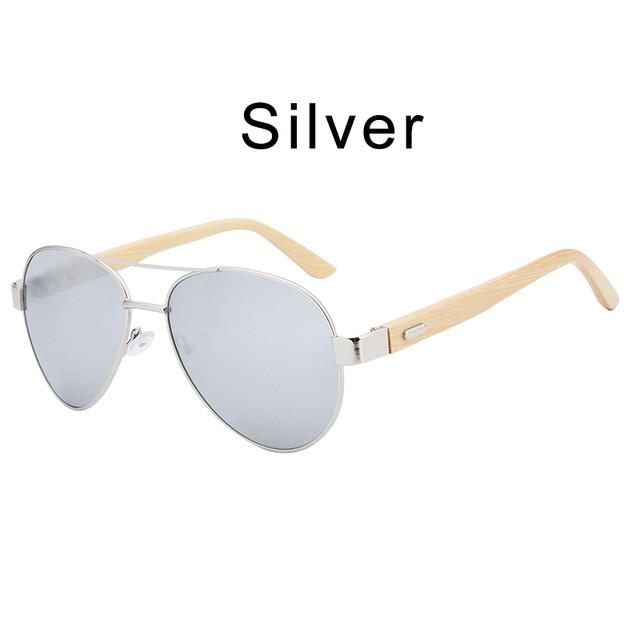 Lunettes de soleil Pilot en bambou