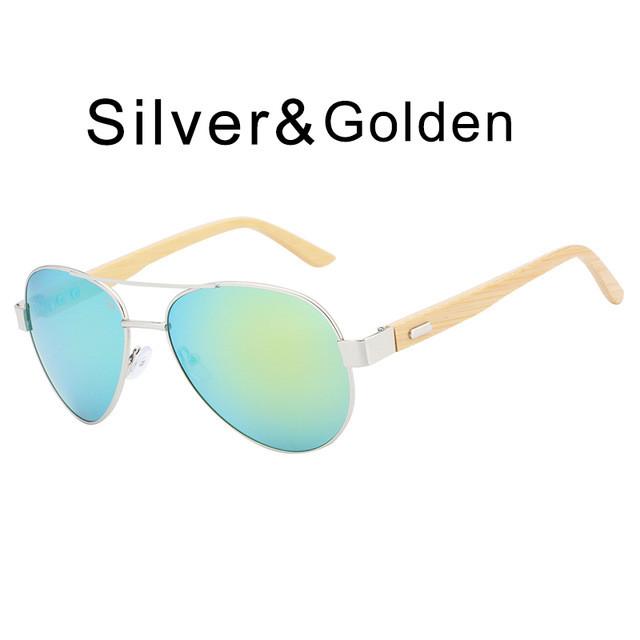 Lunettes de soleil Pilot en bambou