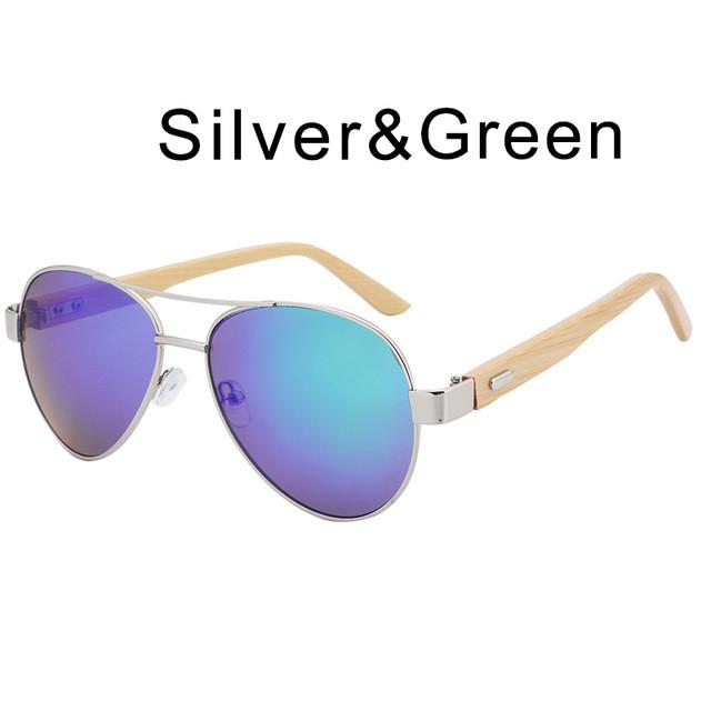 Lunettes de soleil Pilot en bambou