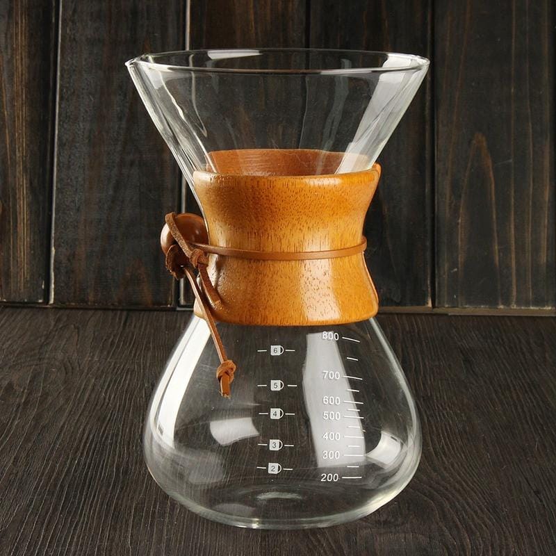 Cafetière classique en verre à verser 6 tasses