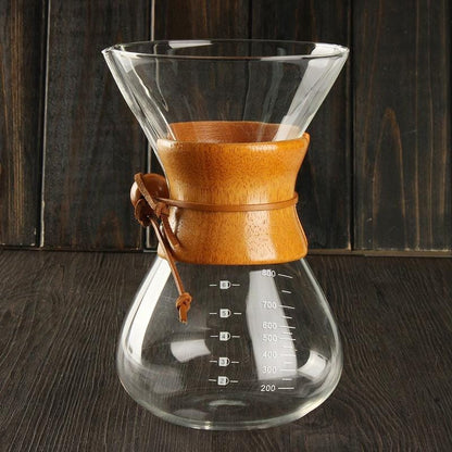 Cafetière classique en verre à verser 6 tasses
