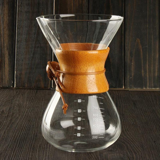 Cafetière classique en verre à verser 6 tasses