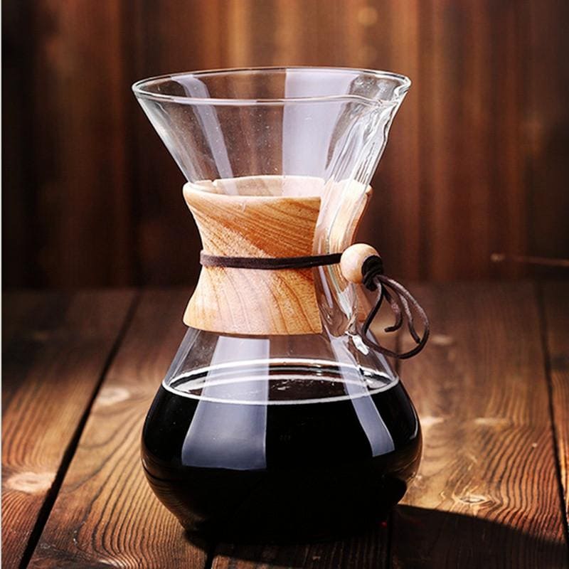 Cafetière classique en verre à verser 6 tasses