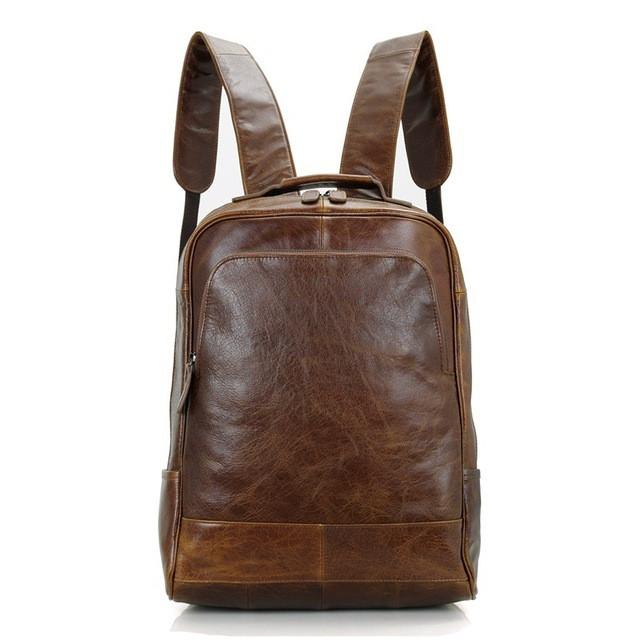 Genuine Vintage Style Leather Travel Backpack