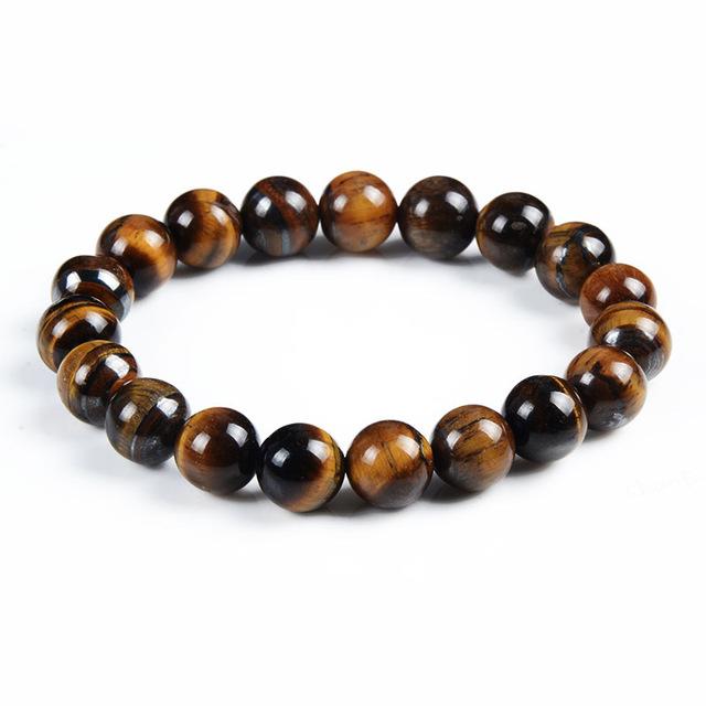Bracelet de perles en cristal de lave œil de tigre