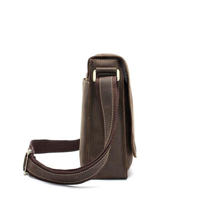 Sac messager minimaliste en cuir vintage pour ordinateur portable