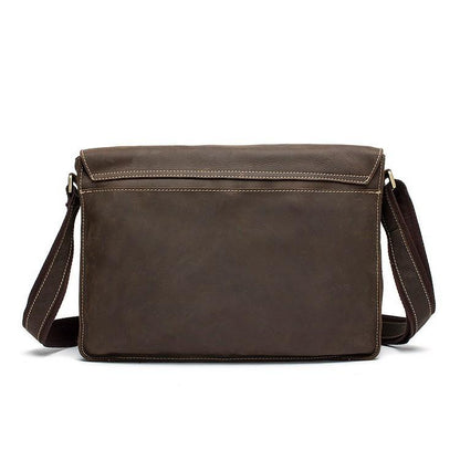 Sac messager minimaliste en cuir vintage pour ordinateur portable