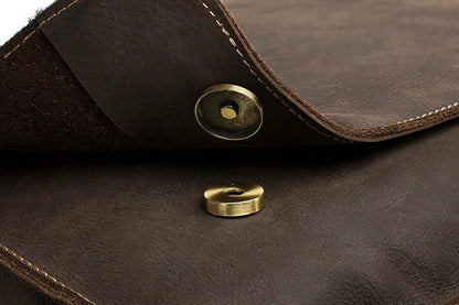 Sac messager minimaliste en cuir vintage pour ordinateur portable