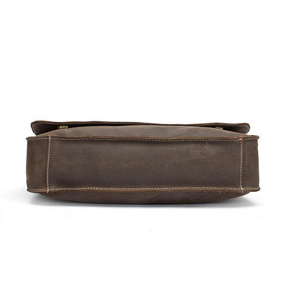 Sac messager minimaliste en cuir vintage pour ordinateur portable