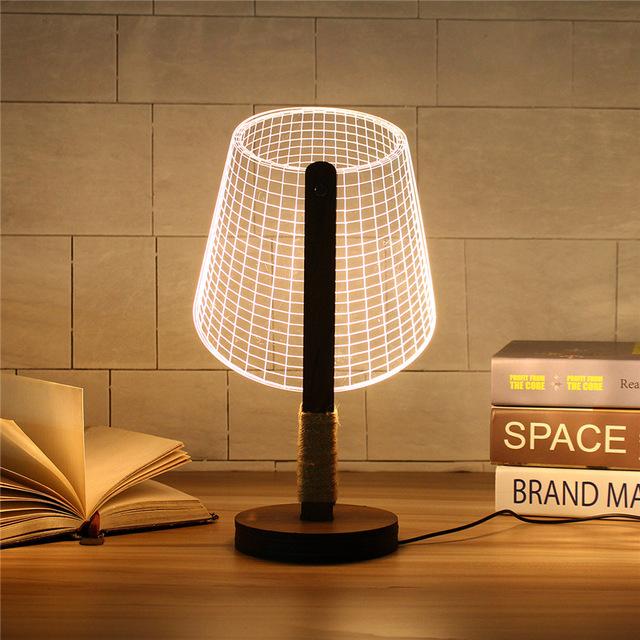 Lampe de table de style 2D à intensité variable
