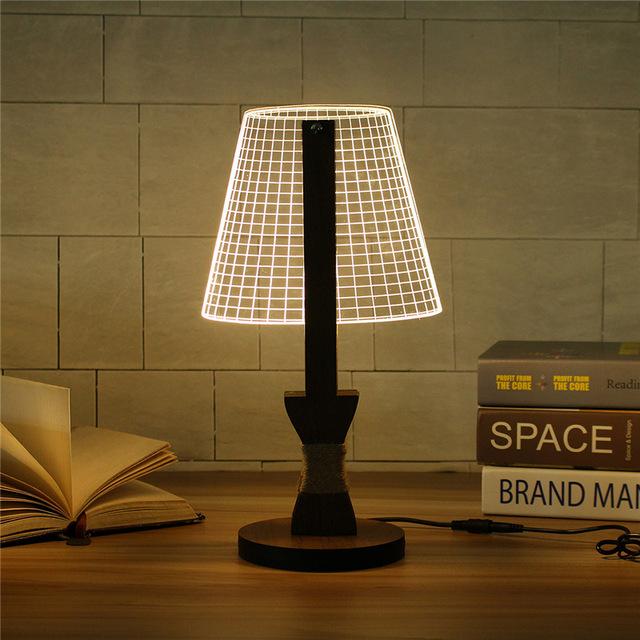 Lampe de table de style 2D à intensité variable