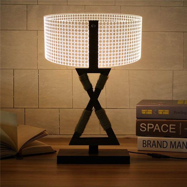 Lampe de table de style 2D à intensité variable