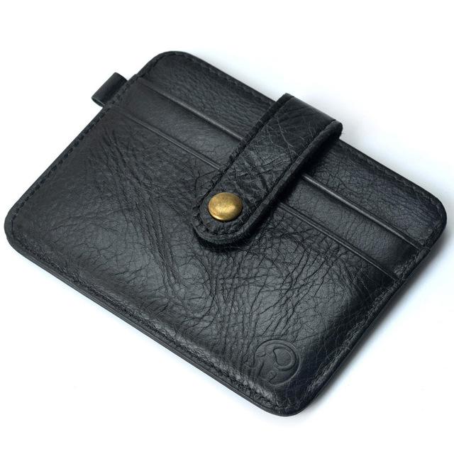 Porte-cartes de crédit et d'identité en cuir vintage